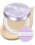 MISSHA Serum Cushion Glow Layering Fit Cushion Foundation No.17 Ivory Bright Beige for Fair Skin, Korean Foundation Makeup, Rich-Texture, Full-Coverage, 24-Hr Hydrating, Triple Glow System