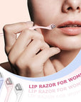 6Pcs Eyebrow Razor Mini Eyebrow Razor Trimmer Female Face Shaver Lip Hair Remover with Precision Cover Small Shaver for Women Makeup Face Care Tools(Clear, Clear Purple, Light Blue)