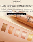 Shimmer Body Oil, Long Lasting Moisturizing Body Glow Oil for Women Face Luminizer Highlighter Makeup 100ml Glitter Shimmer Lotion for Glow Skin (Light Rose Gold)