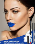 evpct 2Pcs Royal Light Blue Matte Liquid Lipstick and Lip Liner Pencil Makeup Set Blue Lipstick 24H and with Lip Liner Set Waterproof Long Lasting labiales mate 24 horas originales 21#