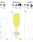 Tangle Teezer Plant-Based Ultimate Detangler Brush, Dry & Wet Hair Brush, Eliminates Knots & Reduces Breakage for Curly to Coily, 3C to 4C Hair Types, Pastel Yellow