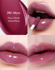 Dew Drop Tint #210 Abyss 4.5g, Hydrating, Glossy, Lightweight Lip Stain with High-shine, Long Lasting Color with Moisturizing Lip Drop, Dewy Finish, Korean Beauty Makeup