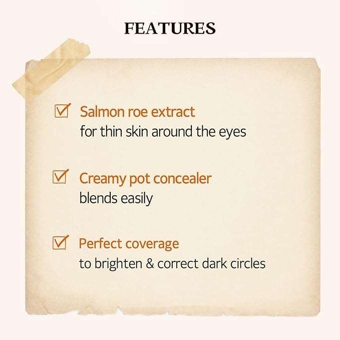 SKINFOOD Salmon Dark Circle Concealer Cream - Under Eye Concealer for Dark Spots and Wrinkles - Full Coverage - Stocking Stuffers, 0.35 Oz/10 g (Salmon Beige)