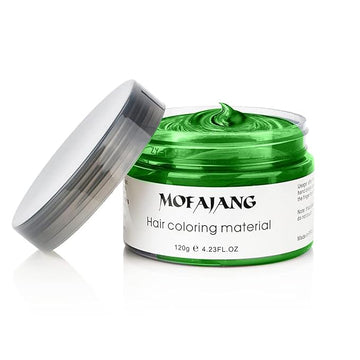 Temporary Hair Wax Color, Green, 4.23 oz - Natural Styling Clay for Cosplay, Party