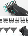 VGR Hair Clippers for Men Professional Barber Clippers and Trimmers Set, Triple Floating Blade Foil Shaver, Cordless 9000 RPM Motor Hair Cutting Kit with LED Display, V-640 & V-378 (Red)