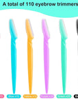 Eyebrow Razor for Women, 110 Dermaplaning Tool Face Shavers for Women Multipurpose Face Hair eyebrow Trimmer boby Hair Removal for Men with Protective Cover, 6 Colors