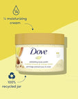 Dove Exfoliating Body Polish Body Scrub Crushed Almond and Mango Butter 4 Count Exfoliating Scrub for Dry Skin Gently Exfoliates to Reveal Healthy Skin 10.5 oz