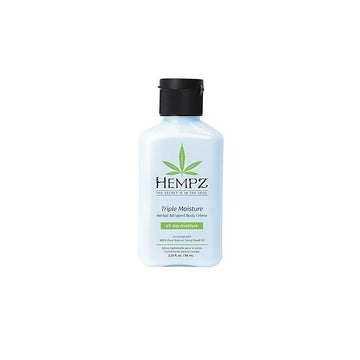 HEMPZ Body Lotion Triple Moisture - Whipped Crème Daily Moisturizing Cream, Shea Butter Hand and Body Moisturizer - Hemp Lotion - Skin Care Products, Hemp Seed Oil - 2.25 oz.