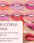 evpct 6Pcs Long-Lasting Lip Liner Pencils Set for Shaping & Sculpting Lips, Light Orange Berry Rose Red Purple Coral Pink Waterproof Longwear Matte Rich Lip Colors Liner Crayon Lipstick 03