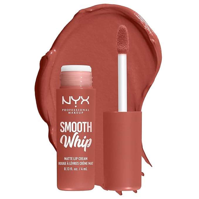 NYX PROFESSIONAL MAKEUP Smooth Whip Matte Lip Cream, Long Lasting, Moisturizing, Vegan Liquid Lipstick - Kitty Belly (Peach Nude)