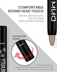 evpct Ginger Matte Cream Eye Shadow Brightener Sticks Set for Eyes, Ginger Matte Pencil Eye shadow Applicator Stick Pen Palette Makeup Waterproof sombras en crema para ojos 29#