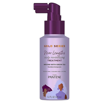 Pantene Gold Series New Lengths Scalp Revitalizing Treatment, 4.2 Fl Oz �� Scalp Treatment Infused with Green Tea, Moisturizes, Strengthens and Protects from the Root for Visibly Longer Hair