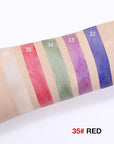 evpct Red Shimmer Cream Eye Shadow Brightener Sticks Set for Eyes, Red Shimmery Matte Pencil Eye shadow Applicator Stick Pen Palette Makeup Waterproof sombras en crema para ojos 35#