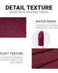 evpct 1Pcs Plum Wine Red Silky Velvet Matte Liquid Lipstick Lip Gloss Set for Women Long Lasting 24 Hours Color Stay Lipstick labiales matte larga duracion mate 24 horas originales 09#
