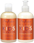 Shea Moisture Mango & Carrot Kids, Extra-Nourishing, Shampoo (8 Oz) and Conditioner (7.7 Oz), Orange Blossom Extract, Dry, Delicate Hair, Vitamin B-5 & Vitamin E, 2 Piece Set