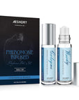 Aeshory Pheromone Perfume for Men - 2 Pcs Roll-On Pheromone Cologne, Long-Lasting Scents Attraction Pheromone Infused Essential Oil Perfume for Men