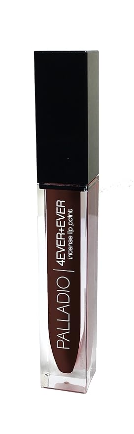 Palladio 4 Ever + Ever Intense Lip Paint, Liquid Lipstick, High Pigmented Lip Gloss, High Shine Vinyl Finish, Rich Color Coverage, Moisturizes Lips, Doe Foot Wand Applicator, Infinite