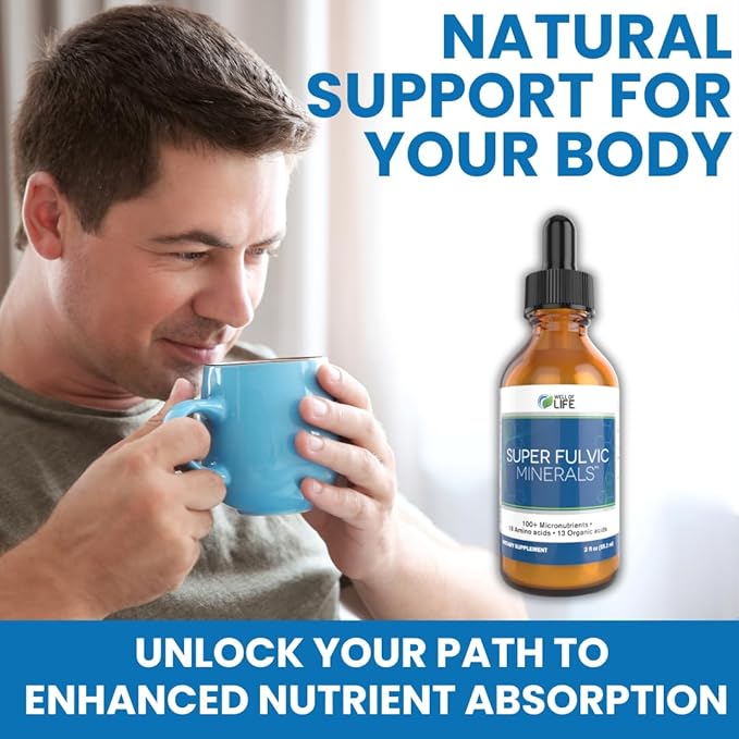 Super Fulvic Minerals: Herbal Detox - 2 oz. | 128 Servings. Nutrient-Rich Formula for Enhanced Absorption, Gut Health Support, and Antioxidant Protection. Made in USA.
