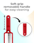 Microplane Colossal Foot File Scraper - The Original Stainless Steel Foot Rasp, Dead Skin/Callus Remover for Feet, Gentle Foot Scrubber, Pedicure Tools for Salon-Quality Foot Care, Red