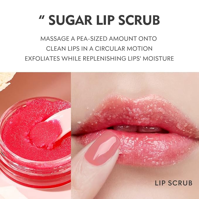 3Pcs Lip Care Set, Exfoliator Lip Lips