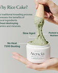 ARENCIA Korean Rice Mochi Face Cleanser & Daily Scrub - Moisturizing, Brightening & Deep-Cleansing - All Skin Types, Vegan, Organic - with Rice Powder, Rice Water & Green Tea (1.76oz)