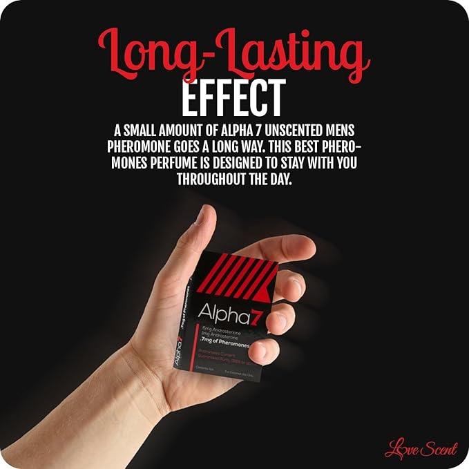 Alpha 7 Unscented - Pheromone Cologne for Men with Pure Pheromones - High Concentration Blend to Attract Women - Top Selling Perfume Oil Designed to Complement Your Scent ((1 ml))