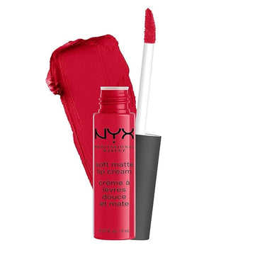 NYX PROFESSIONAL MAKEUP Soft Matte Lip Cream, Lightweight Liquid Lipstick - Amsterdam (Pure Red)