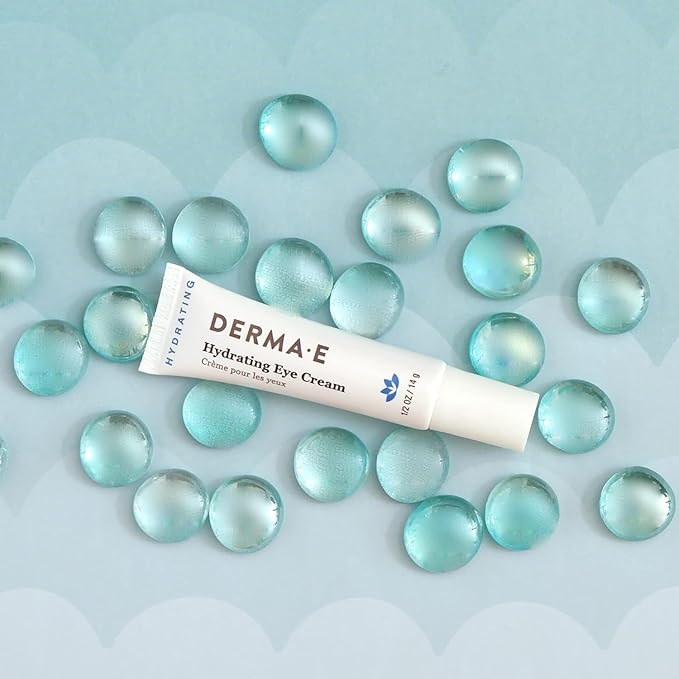 Derma E Hydrating Eye Cream, 0.5 oz | Firming and Lifting, Hyaluronic Acid Treatment, Under Eye and Upper Eyelid Cream, Reduces Puffiness and Appearance of Fine Lines (Pack of 2)