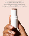 Boomstick Glimmer ® Highlighter Makeup Stick, Subtle Shimmer Face Highlighter Stick for Mature Skin, Hydrating Cream Makeup for Cheekbones, Brow Bones & Nose, No Glitter Highlight