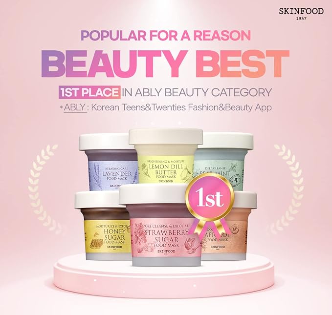 SKINFOOD Mask Honey Sugar 120g - Facial Pore Cleanser, Nourishing & Firming Skin Exfoliator - Wash Off Face Masks w/Melting Sugar for Healthy and Smooth Skin- Shower-Proof Texture (4.23 oz)