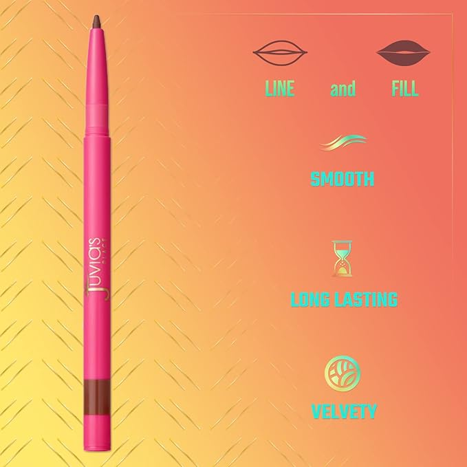 Juvia's Place Coffee Shop Luxe Lip Liner - Kola - Colorstay Matte Finish Lip Pencil, Makeup for Natural Long Lasting Beauty and Sensational Wear, Lip Stain Kiss Proof Cometics