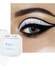 Kaely Pressed Single Eyeshadow Makeup, White Matte Highly Pigmented Monochrome Eye Shadow Palette, Waterproof Neutral Powde Mini Eyeshadow, sombras para ojos, Lightweight Blendable, 08