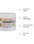 Fruit of the Earth Vitamin E Skin Care Cream 4 Ounce Cream