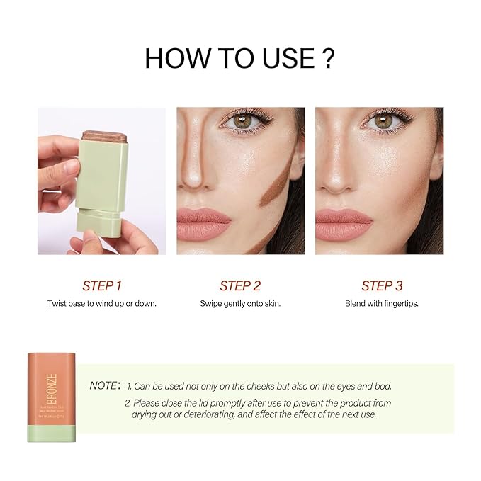 Blush Stick, Cream Blush Stick for Cheeks &