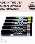Moroccan Magic Organic Unscented Lip Balm 3 Pack | Ultra-Hydrating Argan Oil Lip Moisturizer + Vitamin E | Natural Chapstick for Dry Lips | Smooth, Non-Toxic | Organic Lip Balm
