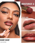 Oulac Moisturizing Shine Red Lipstick for Women, 2 in 1 Tinted Lip Balm for Winter, Hydrated Juicy and Glossy Lip Color for Dry, Cracked and Chapped Lips, Vegan 2.2g/0.07oz (02)