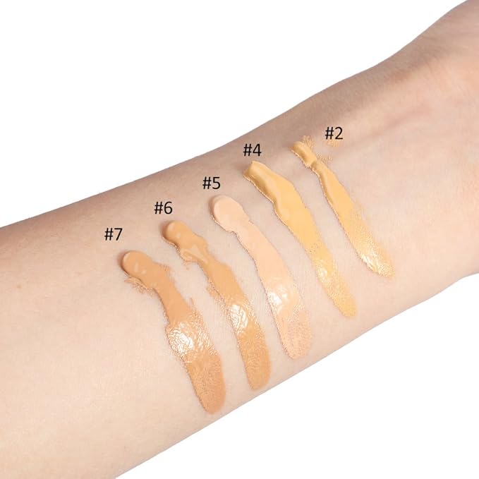 Smooth Liquid Concealer Cream, Makeup Base Face Liquid Block Cream(#7)