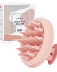AIMIKE Scalp Massager Shampoo Brush, Soft Silicone Hair Scrubber for Washing Hair, Dandruff Removal & Scalp Scrubber Hair Growth Stimulator, Scalp Brush/Exfoliator Brush On Dry & Wet Scalp - Pink