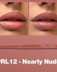Palladio Retractable Waterproof Lip Liner High Pigmented and Creamy Color Slim Twist Up Smudge Proof Formula with Long Lasting All Day Wear No Sharpener Required, Nearly Nude