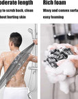 Blissal Exfoliating Shower Towel - Long Washcloth Back Body Scrubber for Men & Women (Pink)