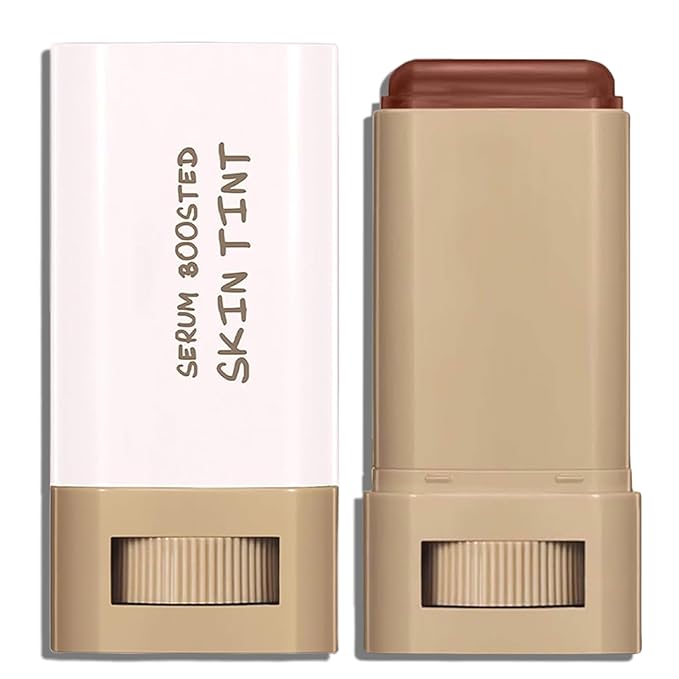 Beauty Balm Serum Boosted Skin Tint, Lightweight Solid Tinted Hydrating Serum Foundation Contour Stick for Women, Sheer to Medium Coverage, Radiant & Dewy Finish for Face Makeup (#01)