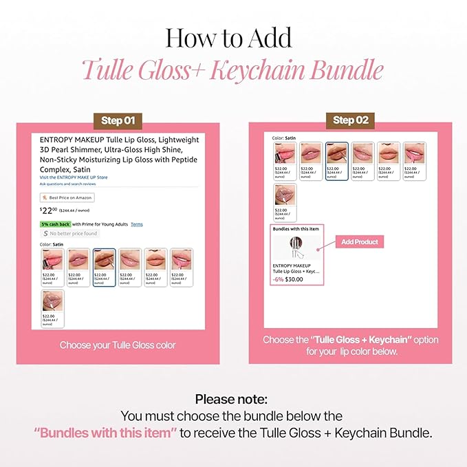 ENTROPY MAKEUP Tulle Lip Gloss, Lightweight 3D Pearl Shimmer, Ultra-Gloss High Shine, Non-Sticky Moisturizing Lip Gloss with Peptide Complex, Frill