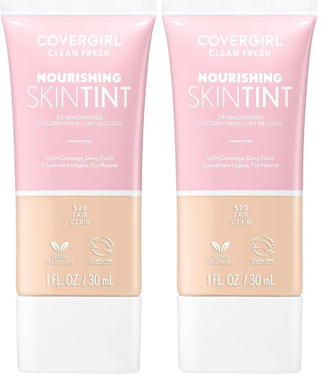COVERGIRL Clean Fresh Skin Milk Foundation, Fair, 1 Fl Oz (Pack of 2)