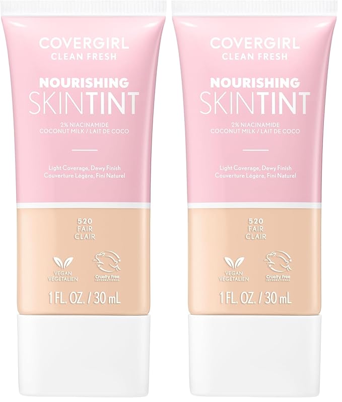 COVERGIRL Clean Fresh Skin Milk Foundation, Fair, 1 Fl Oz (Pack of 2)