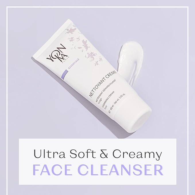 Yon-Ka Nettoyant Creme (100ml) Cleansing Makeup Remover Cream, Remove Impurities with Calming Peppermint and Plant Glycerin, Sensitive to Acne Prone Skin, Paraben-Free