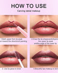 evpct Dark Wine Red Metallic Glitter Lip Liner and Lipstick Combo Lip Gloss Stain Set Makeup for Women Long Lasting Waterproof 24, Mauve Plum Frosted Metallic Shimmer Glossy iridescent Liquid Lipstick