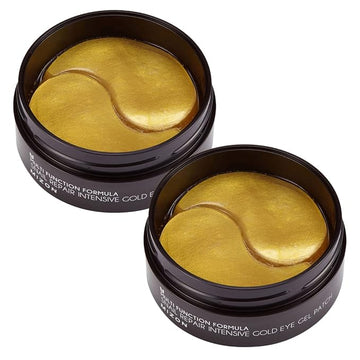 MIZON 24K Gold and Snail Mucin Hydrogel Under Eye Patches for Puffy Eyes Dark Circles Moisturizing Fine Lines Korean Skincare Pack of (Pack of 2, 120 Pairs)