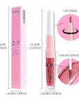 Kaely 2-in-1 Mauve Red Metallic Lipstick and Lip Liner, Shimmer Liquid Metallic Lipsticks for Women, Glitter Lip Gloss Stain Long Lasting Waterproof Smudge Proof 24 Hour, Vegan Makeup, 13