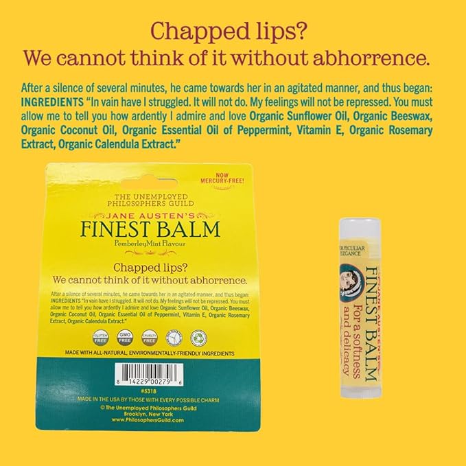 Jane Austen's Finest Balm, Lip Balm Ingredients