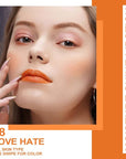 Oulac Orange Lipstick - Moisturizing Lip Stick Glossy Tinted Lip Balm, Sheer Shine Juicy Finish, Lightweight and Hydrating Formula for Dry Lip Care, Vegan 2.2g/0.07oz (08)